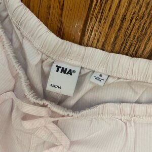 Aritzia TNA Candy Stripe Casual Pants Pink White S